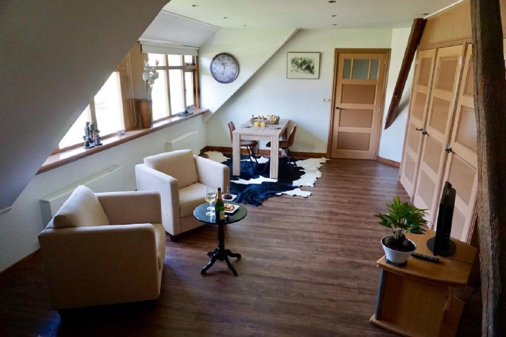 Χώρος καθιστικού στο B & B De Gouwe Plek