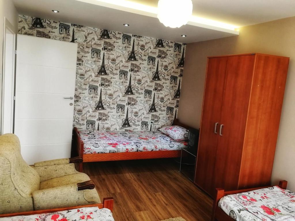 Postel nebo postele na pokoji v ubytování Apartments "Predah kod Baraća"