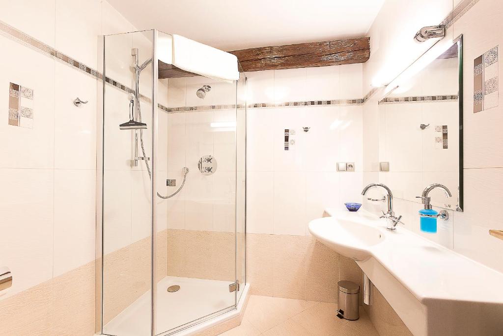 Koupelna v ubytování Hotel Krčínův Dům