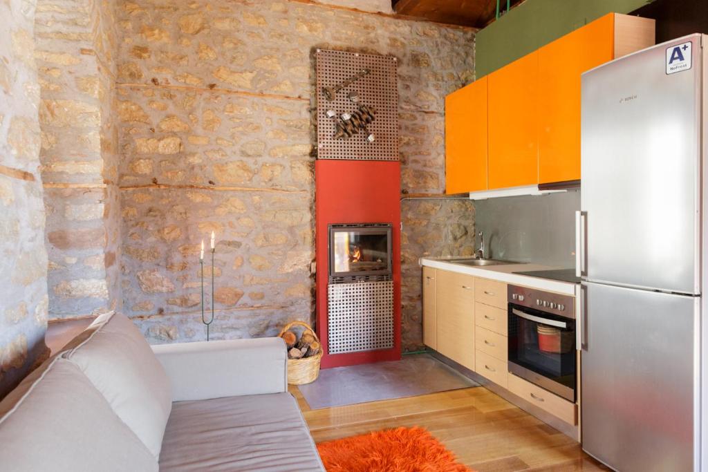 A kitchen or kitchenette at Cottage House in Traditional Greek Village