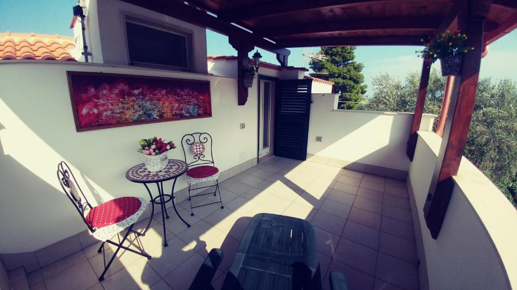 Balkón nebo terasa v ubytování Villa Frantoio