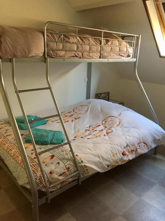 Postel nebo postele na pokoji v ubytování Au Nid de Tillé