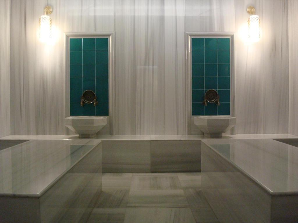 Koupelna v ubytování Borjomi Likani Health & Spa Centre