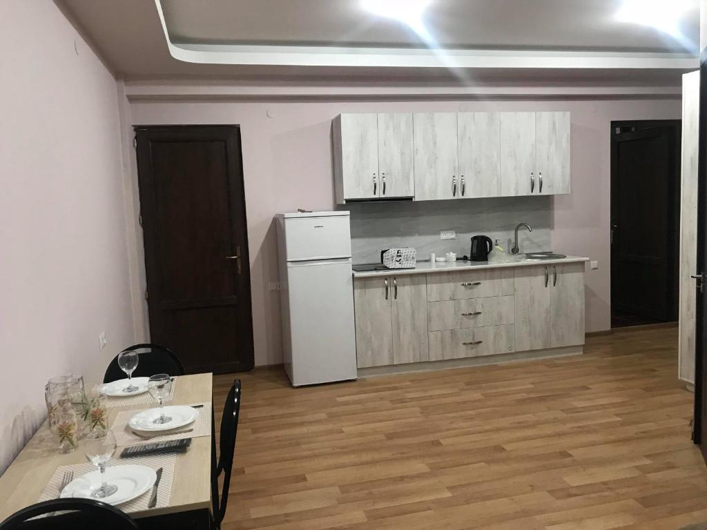 Kuchyň nebo kuchyňský kout v ubytování Hotel Caucasus