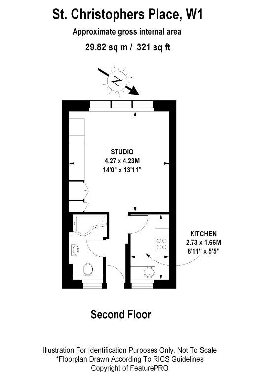 St Christopher's Place Serviced Apartments by Globe Apartments - Studio Apartment