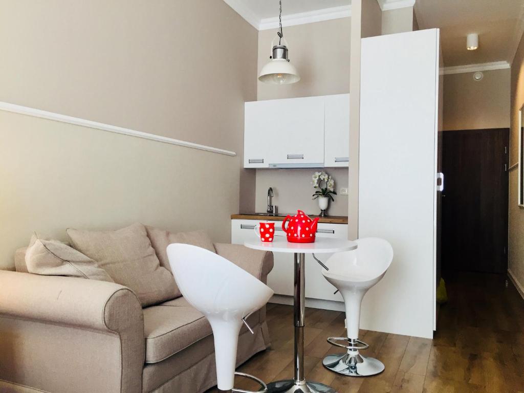 Kuchyňa alebo kuchynka v ubytovaní Apartamenty Międzyzdroje