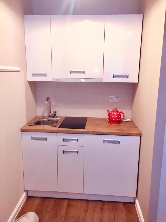 Kuchyňa alebo kuchynka v ubytovaní Apartamenty Międzyzdroje