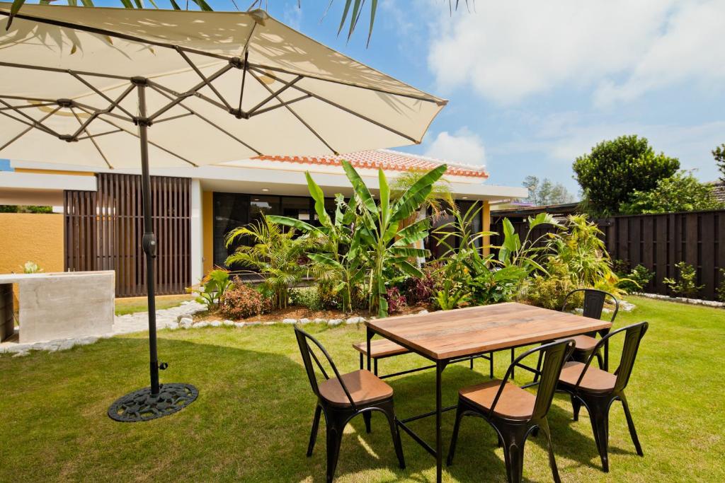 Zahrada ubytování Bougain Terrace Resort Thi-chi House