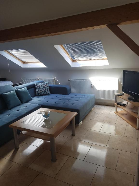 Posezení v ubytování Ferienwohnung Hub