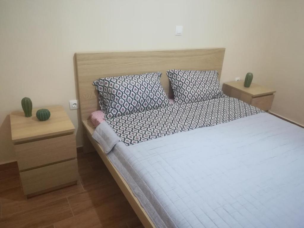 Postel nebo postele na pokoji v ubytování Pireaus charming sparkle