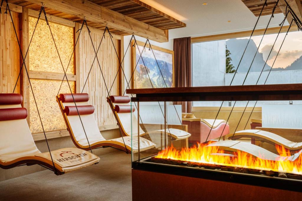 Posezení v ubytování Hirschen Wohlfühlhotel Bregenzerwald