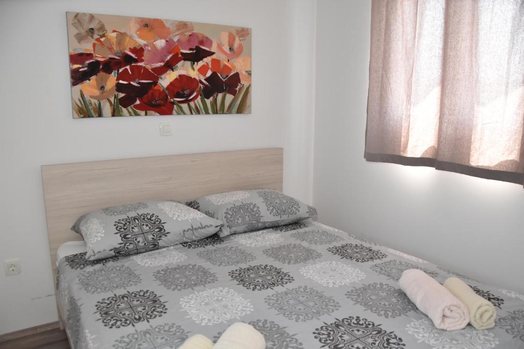 Postel nebo postele na pokoji v ubytování Kamp Tonči