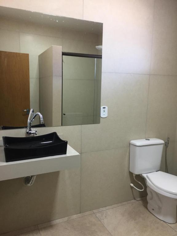 Koupelna v ubytování Hotel Paradizzo