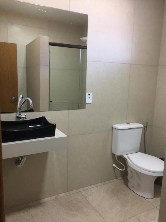 Koupelna v ubytování Hotel Paradizzo