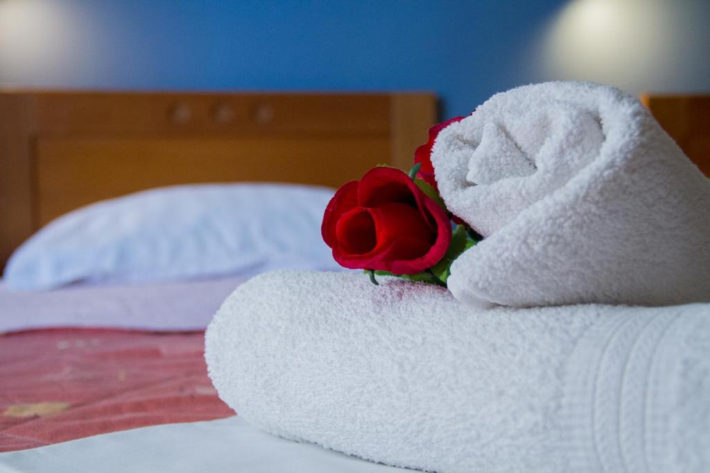 Postel nebo postele na pokoji v ubytování Hotel Rodon