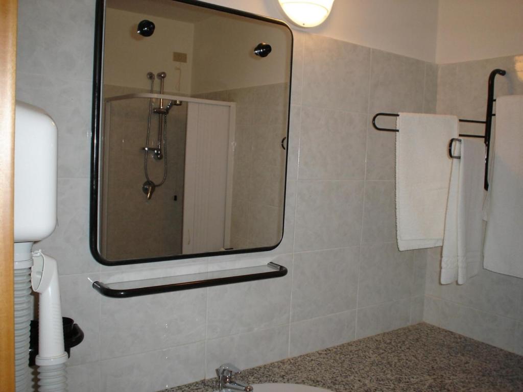 Koupelna v ubytování Hotel Esperia