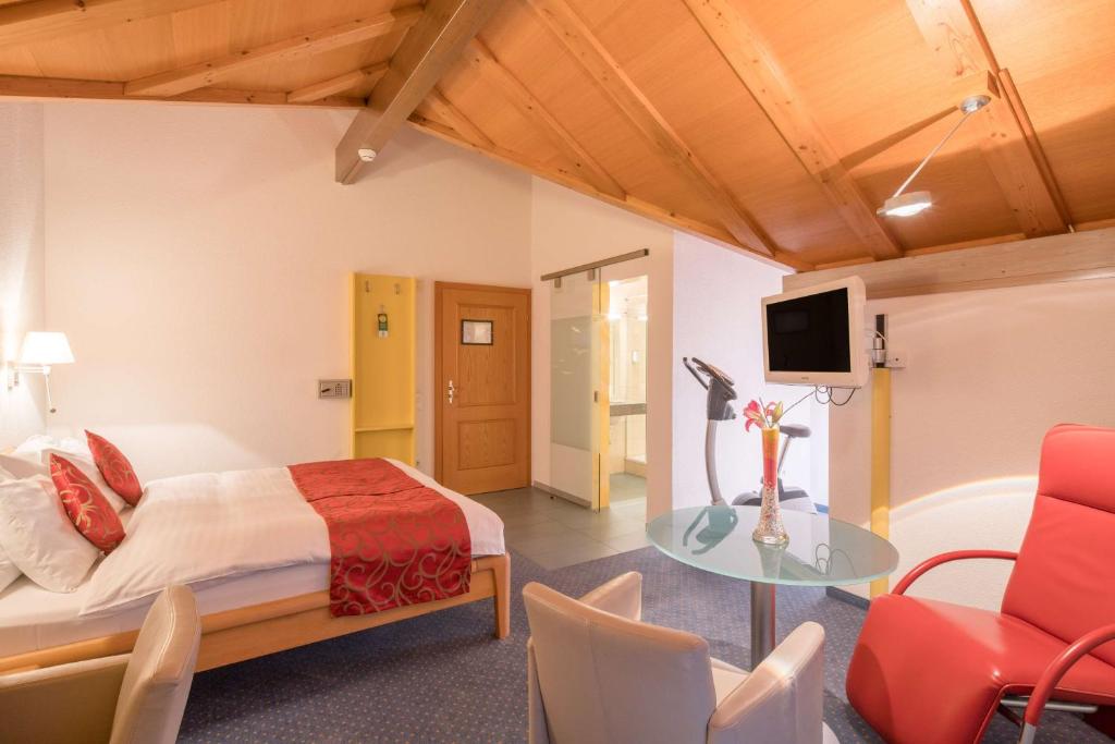 TV a/nebo společenská místnost v ubytování Best Western Hotel Rebstock