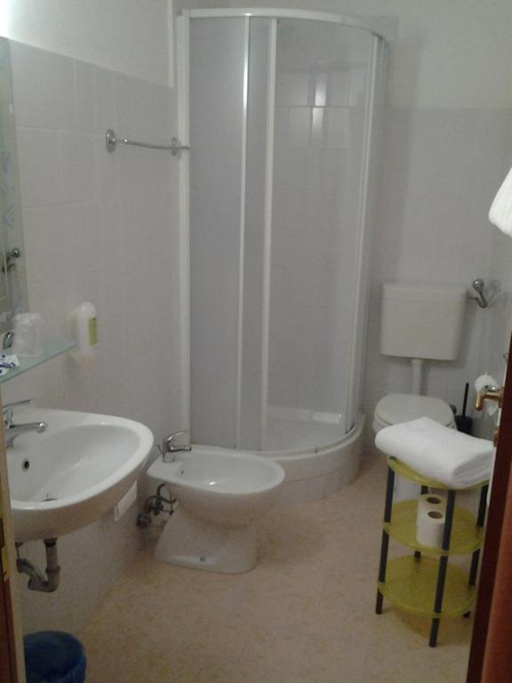 Koupelna v ubytování Hotel Touring
