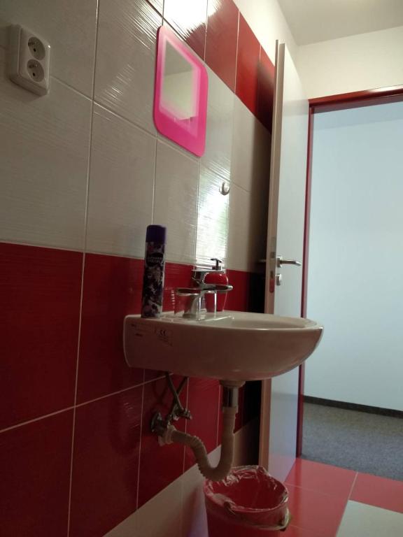 Koupelna v ubytování Rodinné vinařství Mikulenkovi