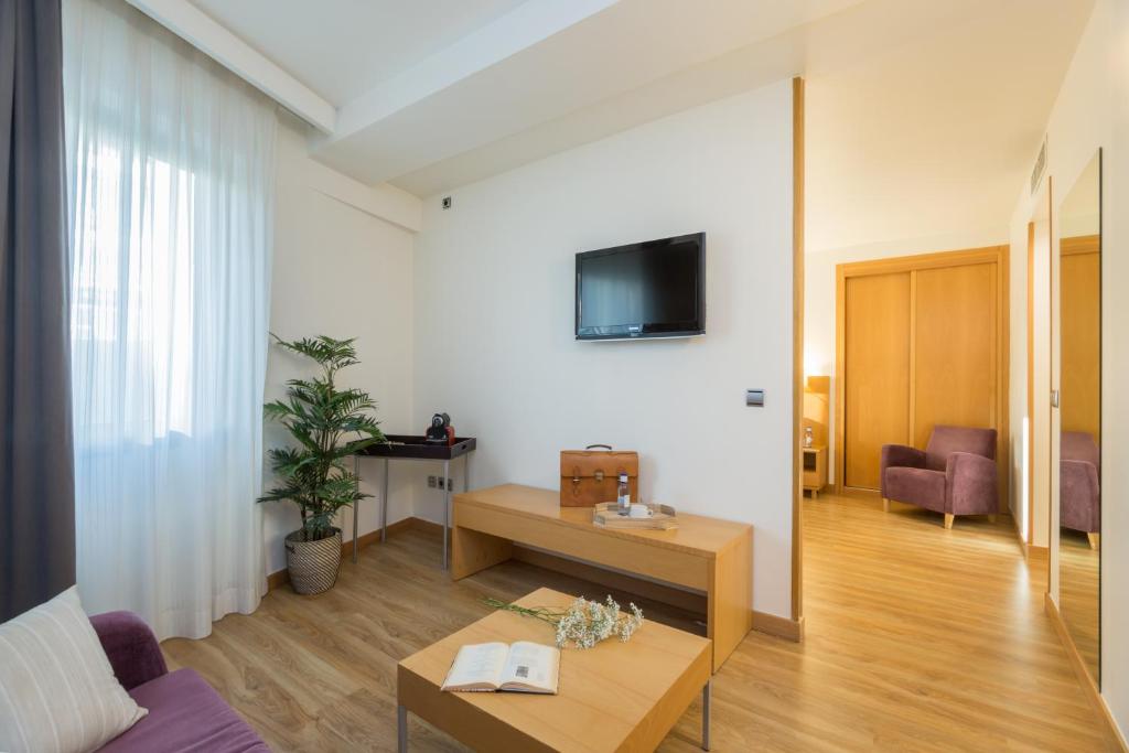 TV a/nebo společenská místnost v ubytování Hotel Palacio de Aiete