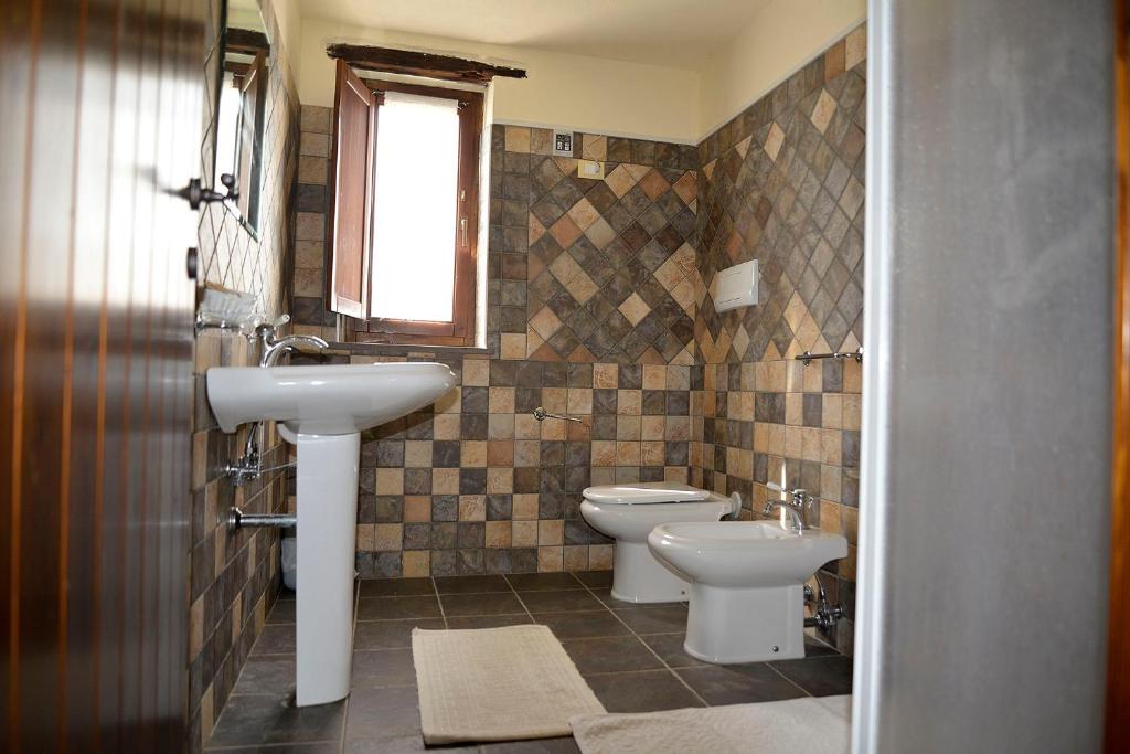 Koupelna v ubytování Agriturismo Rubinu