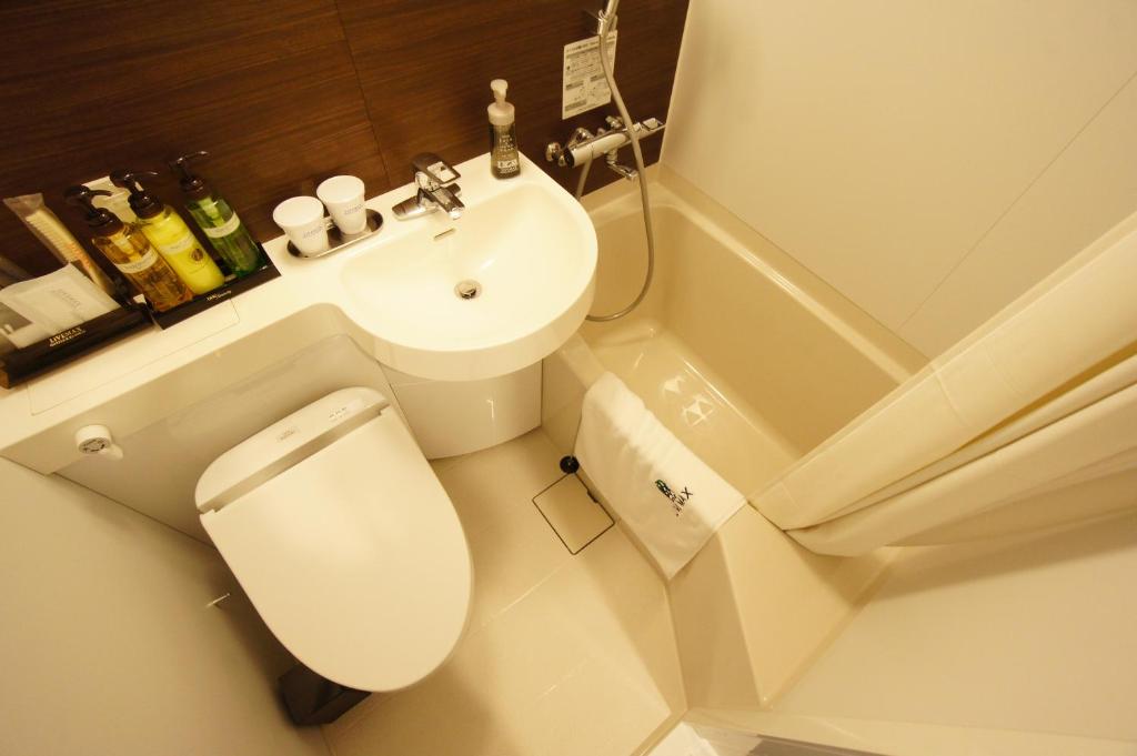 Koupelna v ubytování HOTEL LiVEMAX Kanazawa Ekimae
