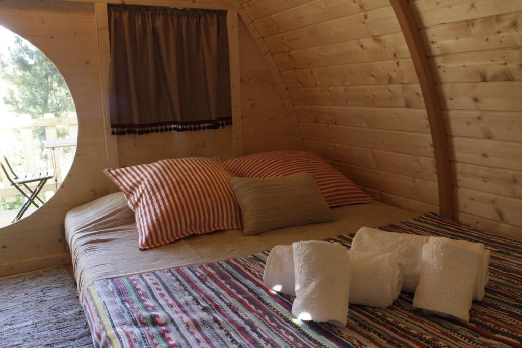 Postel nebo postele na pokoji v ubytování Camping Oleiros