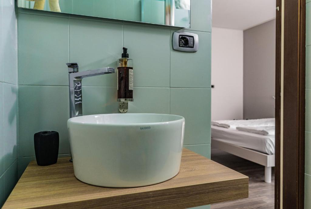 Koupelna v ubytování Hotel Villa Alberta