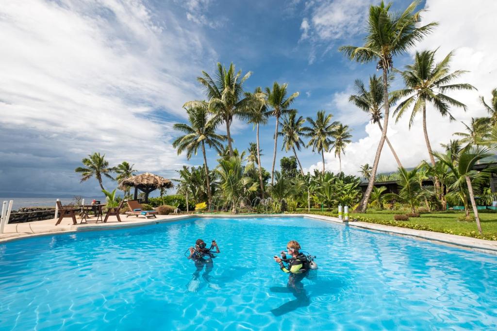 Bazén v ubytování Paradise Taveuni nebo v jeho okolí