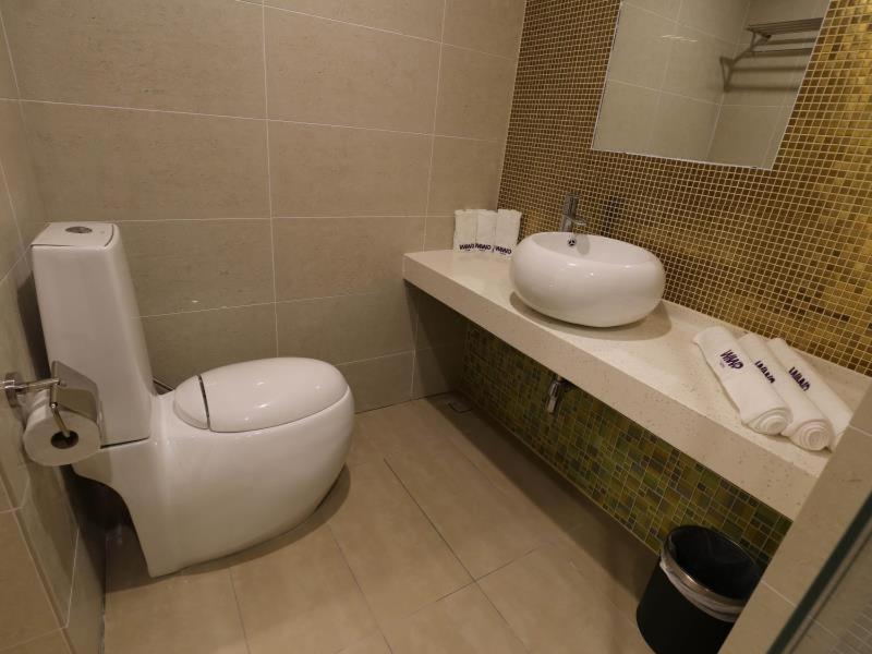 Koupelna v ubytování WIWO Hotel