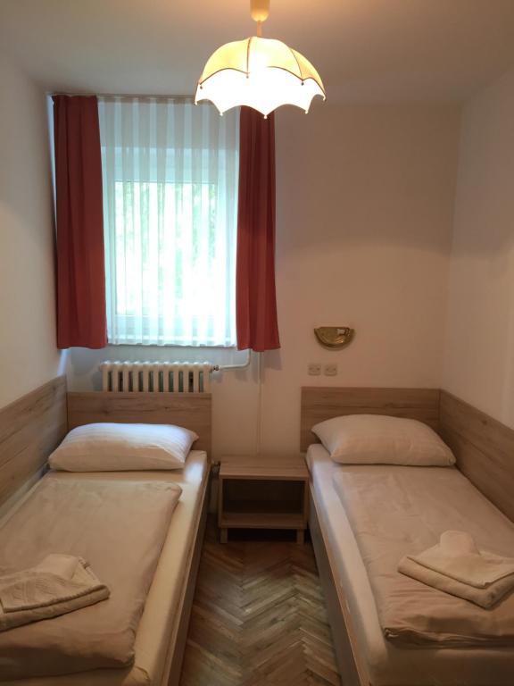 Postel nebo postele na pokoji v ubytování Apartmaji in sobe Tina