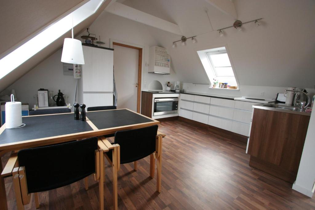 Kuchyň nebo kuchyňský kout v ubytování Country flat