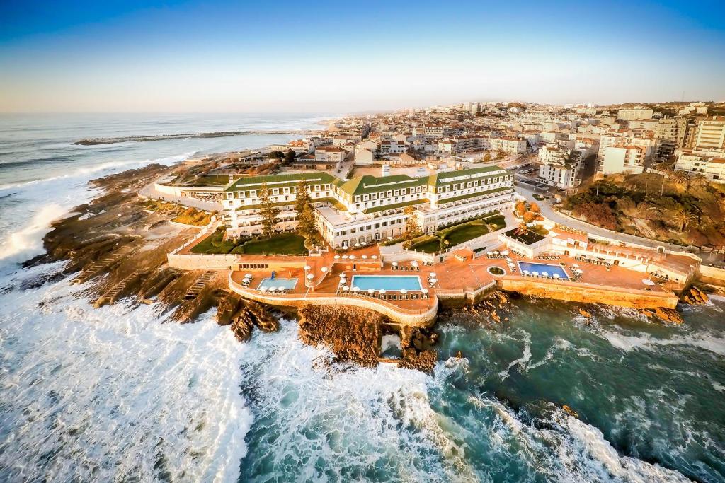 an aerial view of a resort on the coast at Vila Gale Ericeira in Ericeira