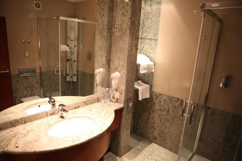 Koupelna v ubytování Garni Hotel Aleksandar