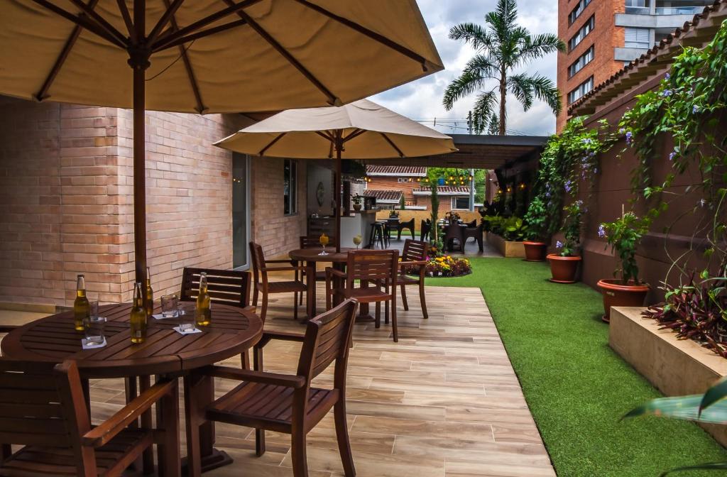 Restaurace v ubytování Hotel Lomas 10 Medellin