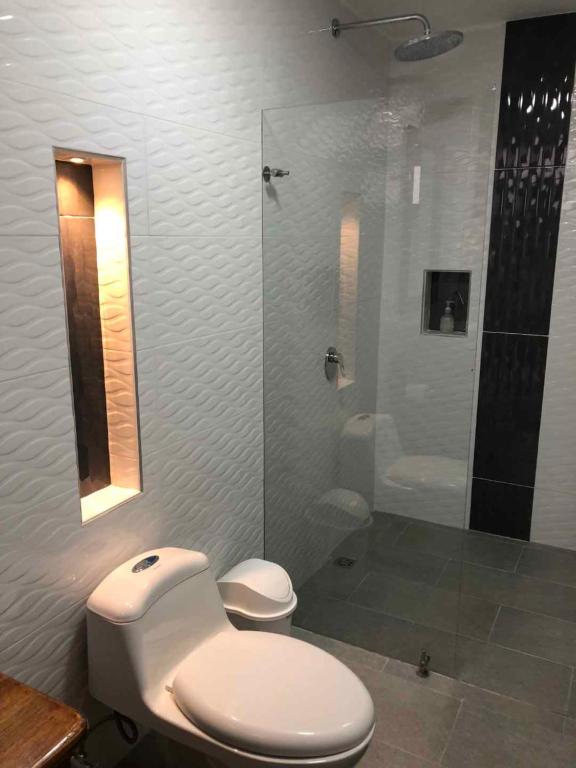 Koupelna v ubytování 40 Amigos Hotel