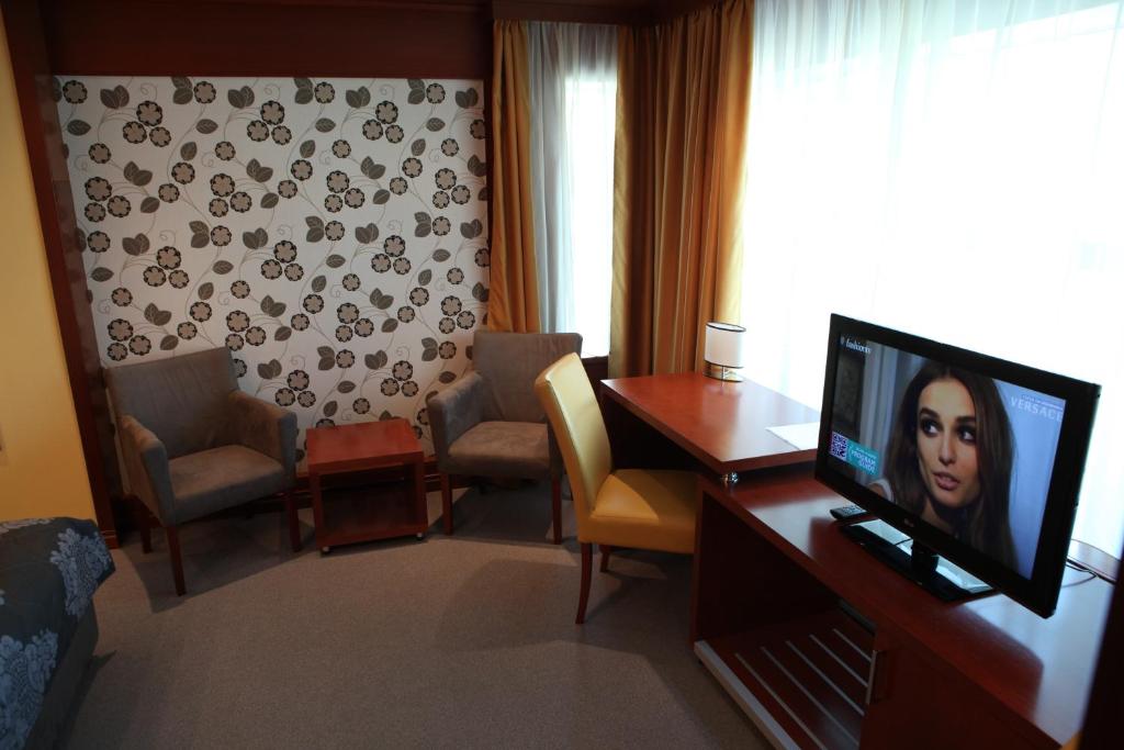 TV a/nebo společenská místnost v ubytování Garni Hotel Aleksandar