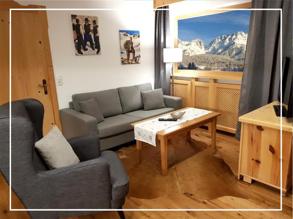Istumisnurk majutusasutuses Mein TYROLapart im Zentrum vom Wilden Kaiser