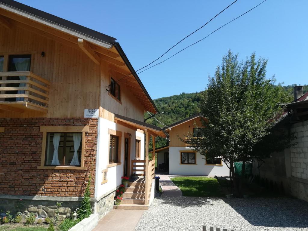 vista della casa dal vialetto di Guest House Carpathia a Vişeu de Sus