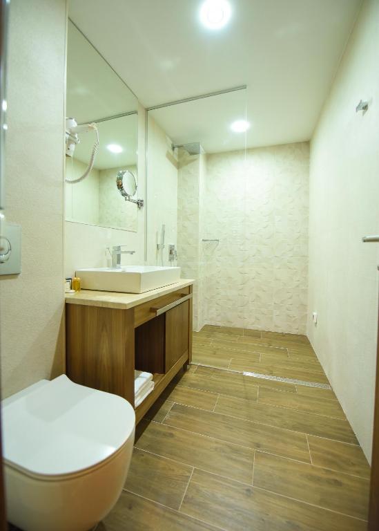 Koupelna v ubytování Hotel Union