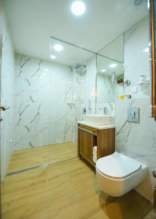 Koupelna v ubytování Hotel Union