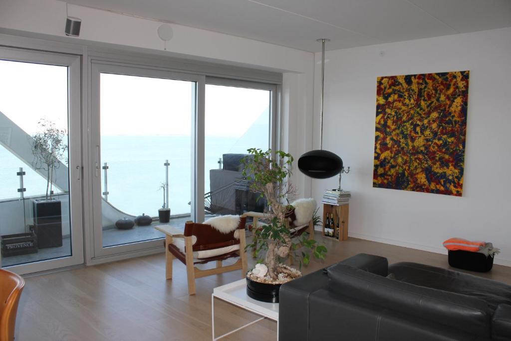 Posezení v ubytování Ocean View Apartment