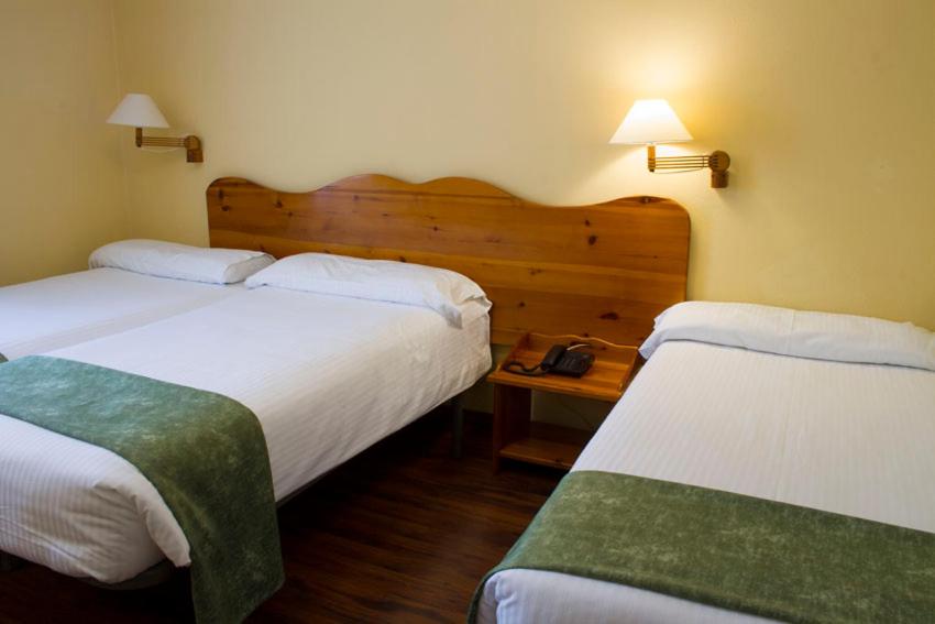 Postel nebo postele na pokoji v ubytování Hotel Vall de Núria