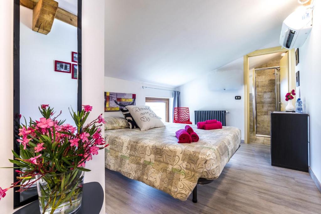 Posteľ alebo postele v izbe v ubytovaní B&B Valtellina Mon Amour