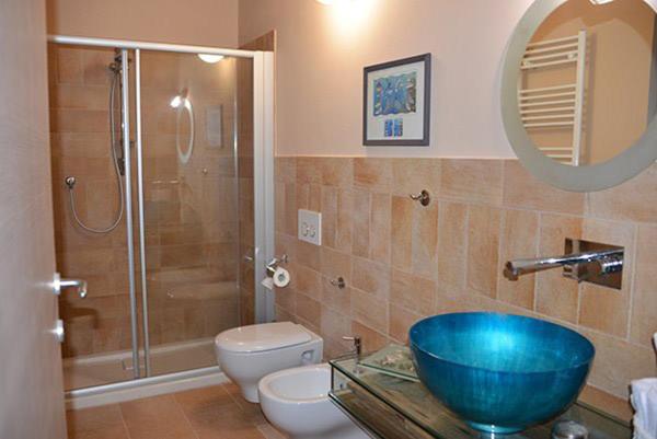 Koupelna v ubytování B&B Le Piote