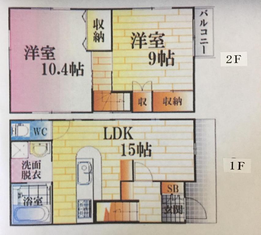 Majutuskoha Tokaichi inn 一軒家貸切 korruse plaan