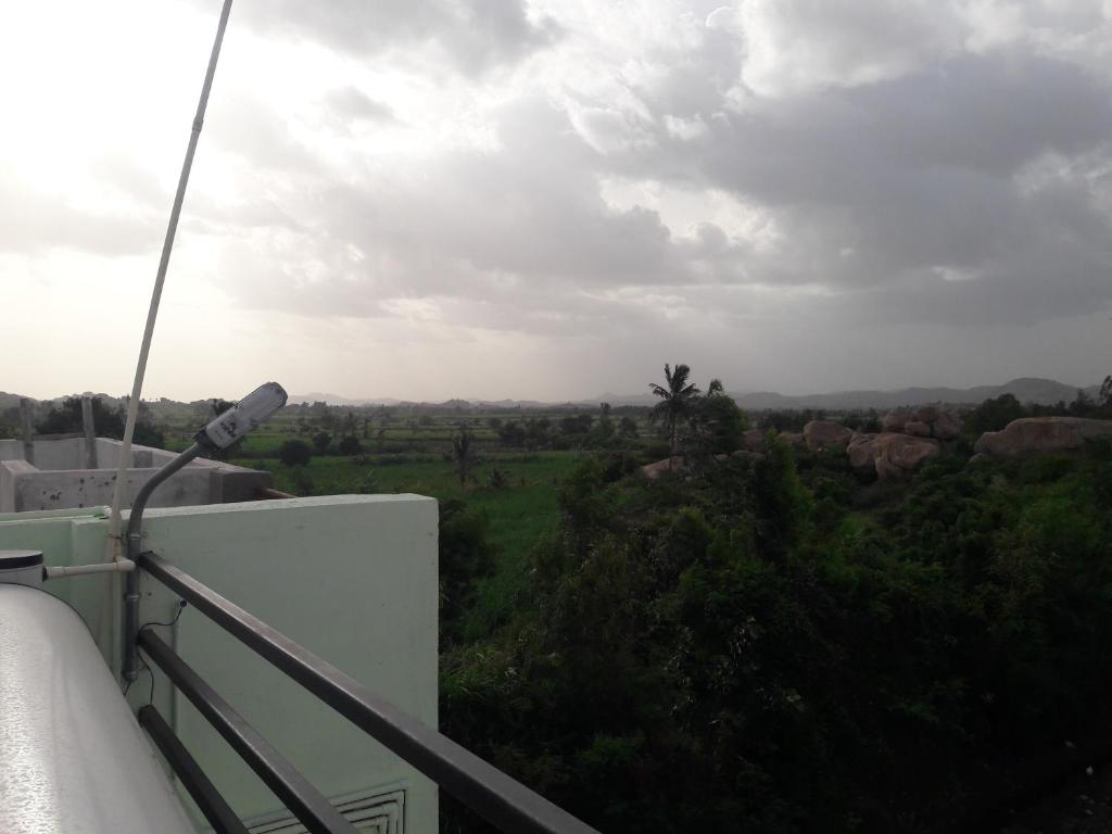 a view from the balcony of a house at Rks Homestay in Hampi