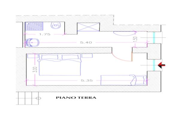 The floor plan of B&B Al Casalicchio