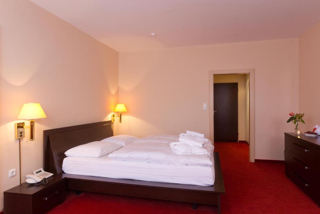 Postel nebo postele na pokoji v ubytování Hotel Alexandersbad