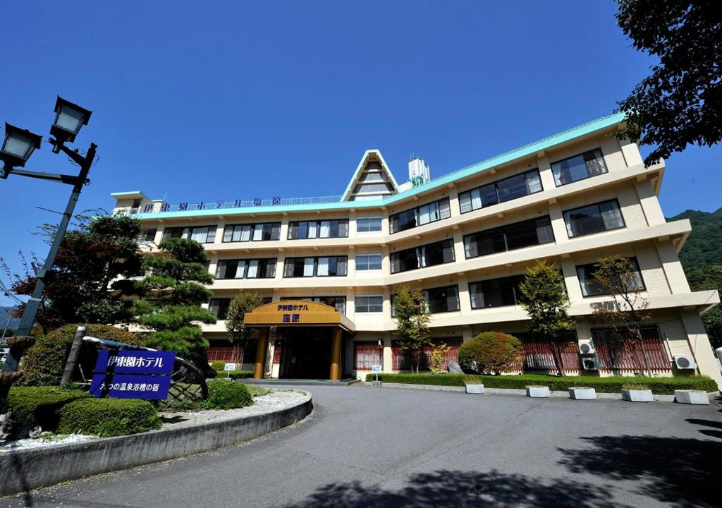 a large building with a street in front of it at Itoen Hotel Shiobara in Nasushiobara